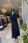 FİRUZE ABAYA ELBİSE TAKIM Siyah