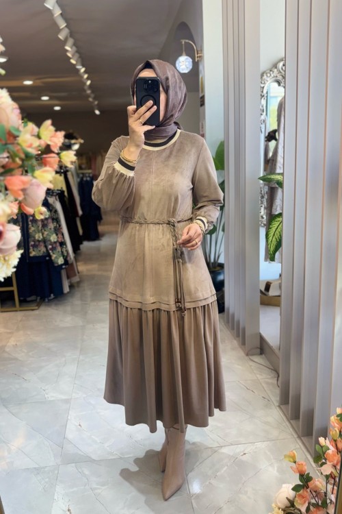 ORHAN WEAR ELBİSE 1991  Vizon