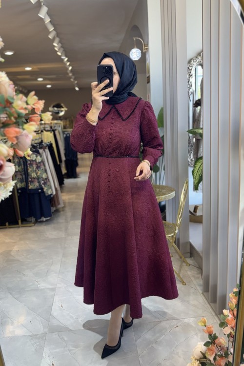 NAZ ELBİSE 3010 Bordo