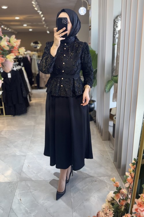MELİNA TAKIM 7405 Siyah