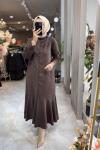 MISRA ELBİSE 3770 Acı Kahve