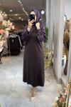 YADE ELBİSE 1518 Acı Kahve