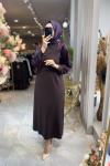 YADE ELBİSE 1518 Acı Kahve
