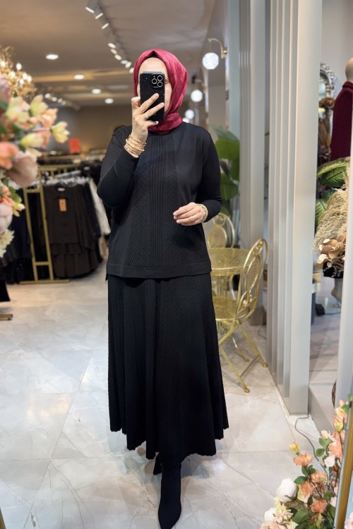 AYLİN MERSERİZE TAKIM 166 Siyah