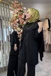PELERİN MERSERİZSE TUNİK (404) Siyah