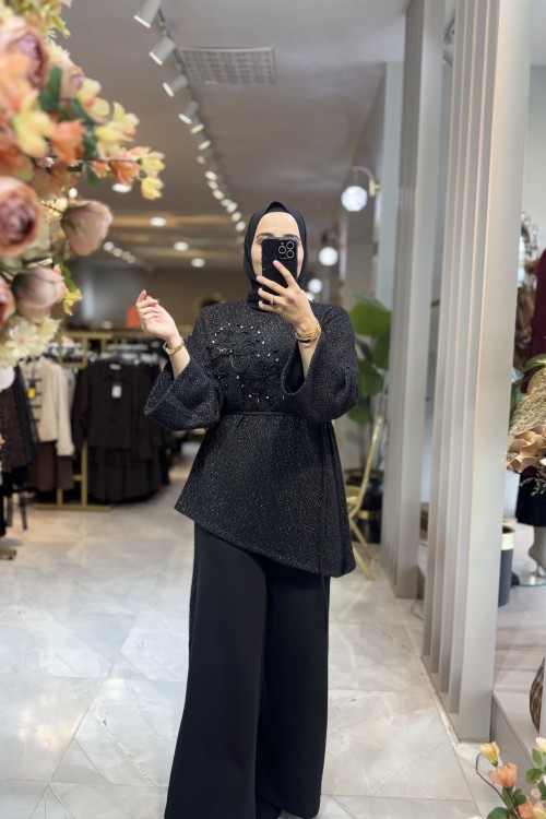 CLARA TAKIM (7443) Siyah