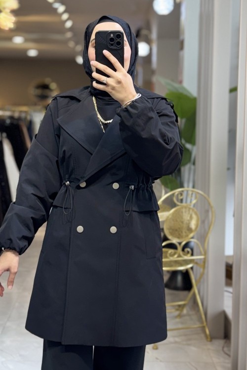 NPRİVE SENSİTİVE TRENCKOT 14529 Siyah