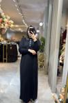 SANEM MERSERİZE ELBİSE 7819 Siyah