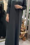 SANEM MERSERİZE ELBİSE 7819 Haki