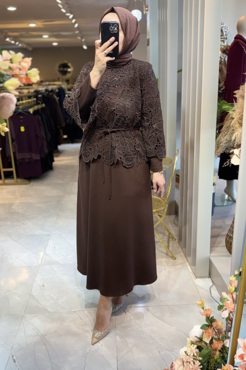 DRESS 2 Lİ TAKIM 7437 Acı Kahve