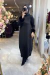 EBRU MERSERİZE ELBİSE (902) Siyah