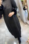 EBRU MERSERİZE ELBİSE (902) Siyah
