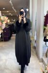 EBRU MERSERİZE ELBİSE (902) Siyah