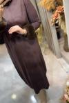 EBRU MERSERİZE ELBİSE (902) Kahverengi