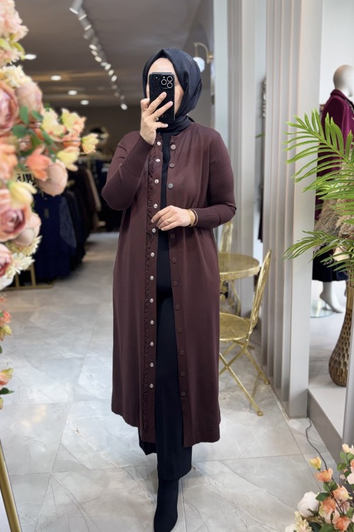 NİYOLE NERSERİZE HIRKA 7811 Acı Kahve