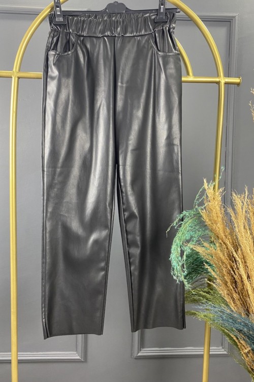 075-Deri pantolon  Siyah