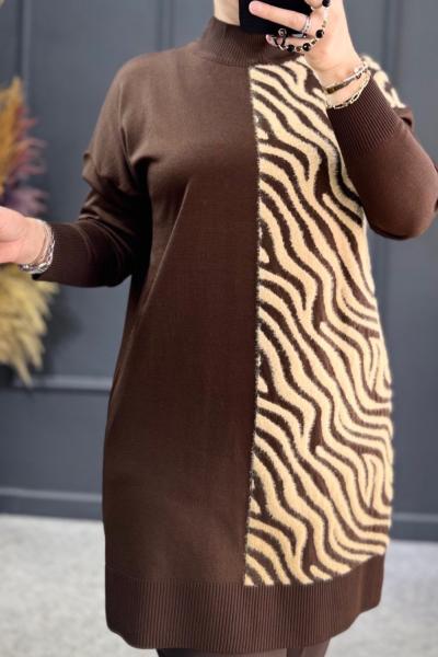 merserize tunik Kahverengi