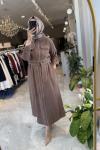 ARMİNE 25YT929 ELBİSE Kahverengi