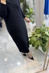 ARYA 3525 MERSERİZE ELBİSE Siyah
