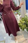 AYMİRA ELBİSE Bordo