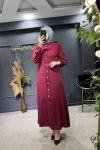 AYSU ELBİSE Bordo