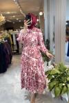 FREZYA ELBİSE Bordo