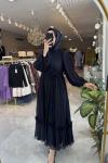 GAZELLA MONALİSA ELBİSE Siyah