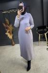 Henza merserize elbise (2985) Gri
