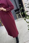 Henza merserize elbise (2985) Bordo