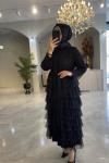 Incila abaya takım  Siyah