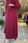 İNCİLA ELBİSE Bordo