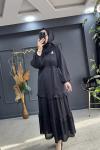 LEYLA ELBİSE Siyah