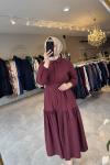 Lilyana elbise  Bordo