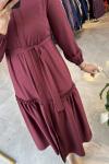 Lilyana elbise  Bordo