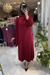 Selena elbise  Bordo