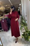 Selena elbise  Bordo