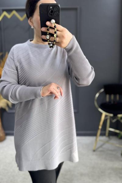 Madam merserize tunik(2923)  Gri