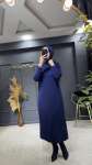 ASLI MERSERİZE ELBİSE (2883)  Lacivert