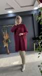 BÜŞRA MERSERİZE TUNİK (3502) Bordo