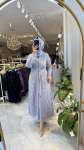 FİRUZE ABAYA ELBİSE TAKIM Gri