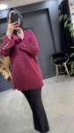 GÜL MERSERİZE TUNİK Bordo