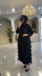 Incila abaya takım  Siyah