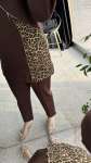 Leopard takım Kahverengi