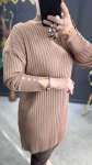 Liza merserize tunik Camel