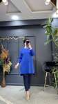 Madam merserize tunik(2923) Saks Mavisi