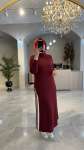 Realite elbise Bordo