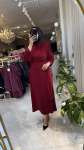 Selena elbise  Bordo
