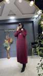 SETRİ MERSERİZE ELBİSE (2956) Bordo