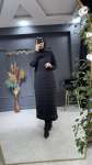 SETRİ MERSERİZE ELBİSE (2956) Siyah