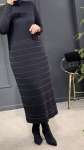 SETRİ MERSERİZE ELBİSE (2956) Siyah